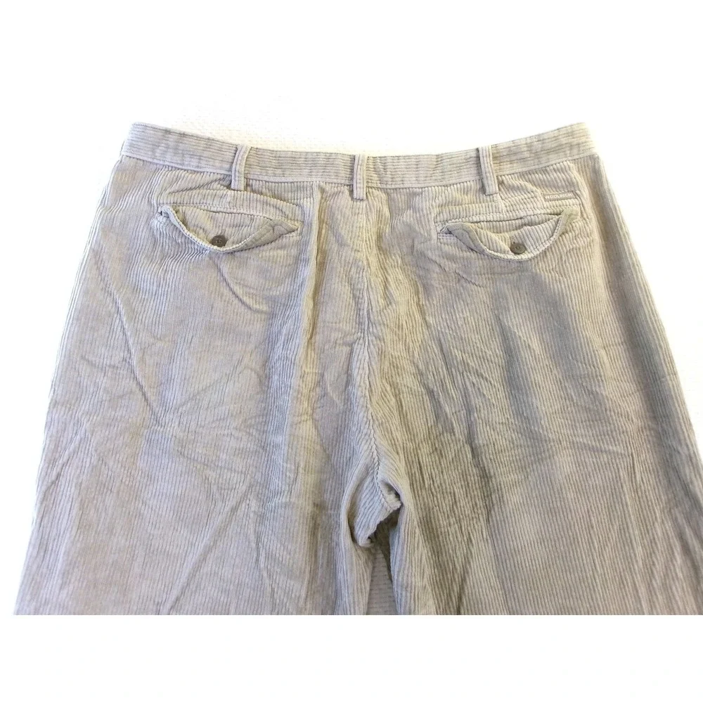 Woolrich Mens 39x29 Corduroy Pants Tan Pleated Front Straight Leg Outdoor Rugged